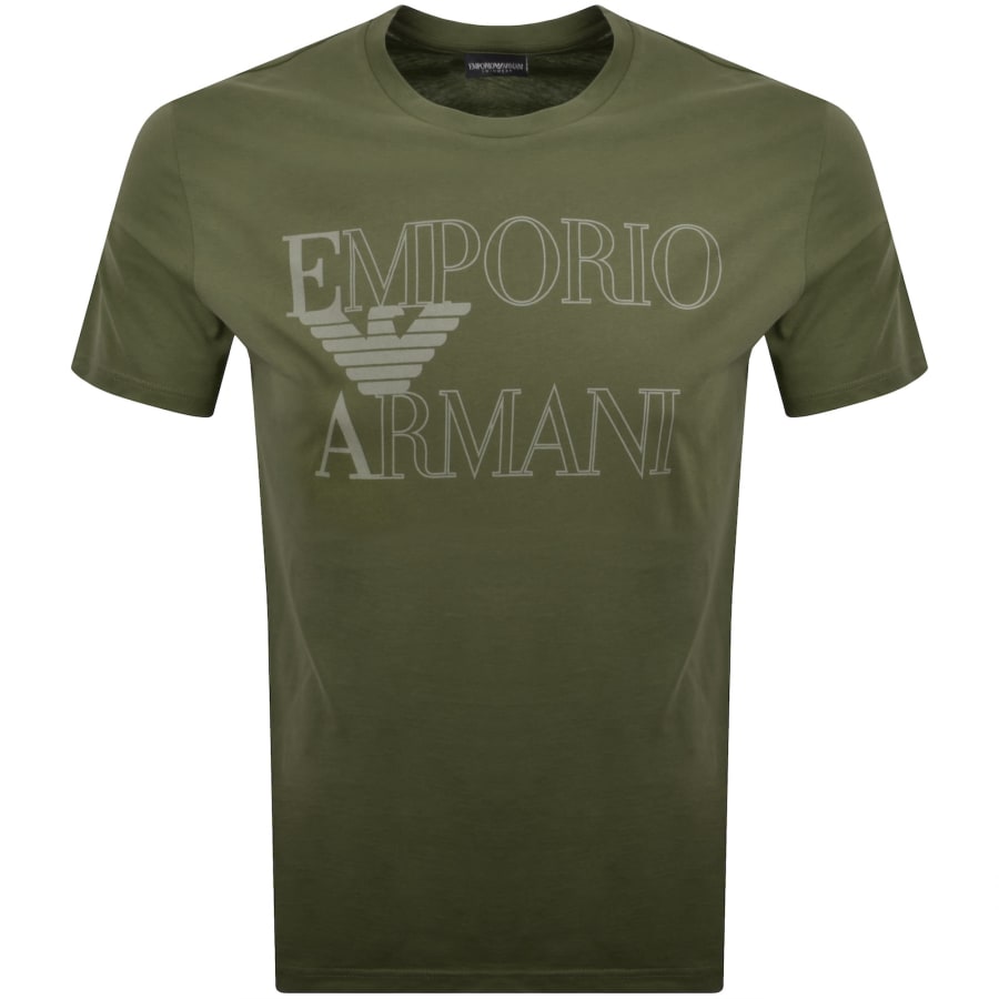 Emporio Armani Logo T Shirt Green | Mainline Menswear us